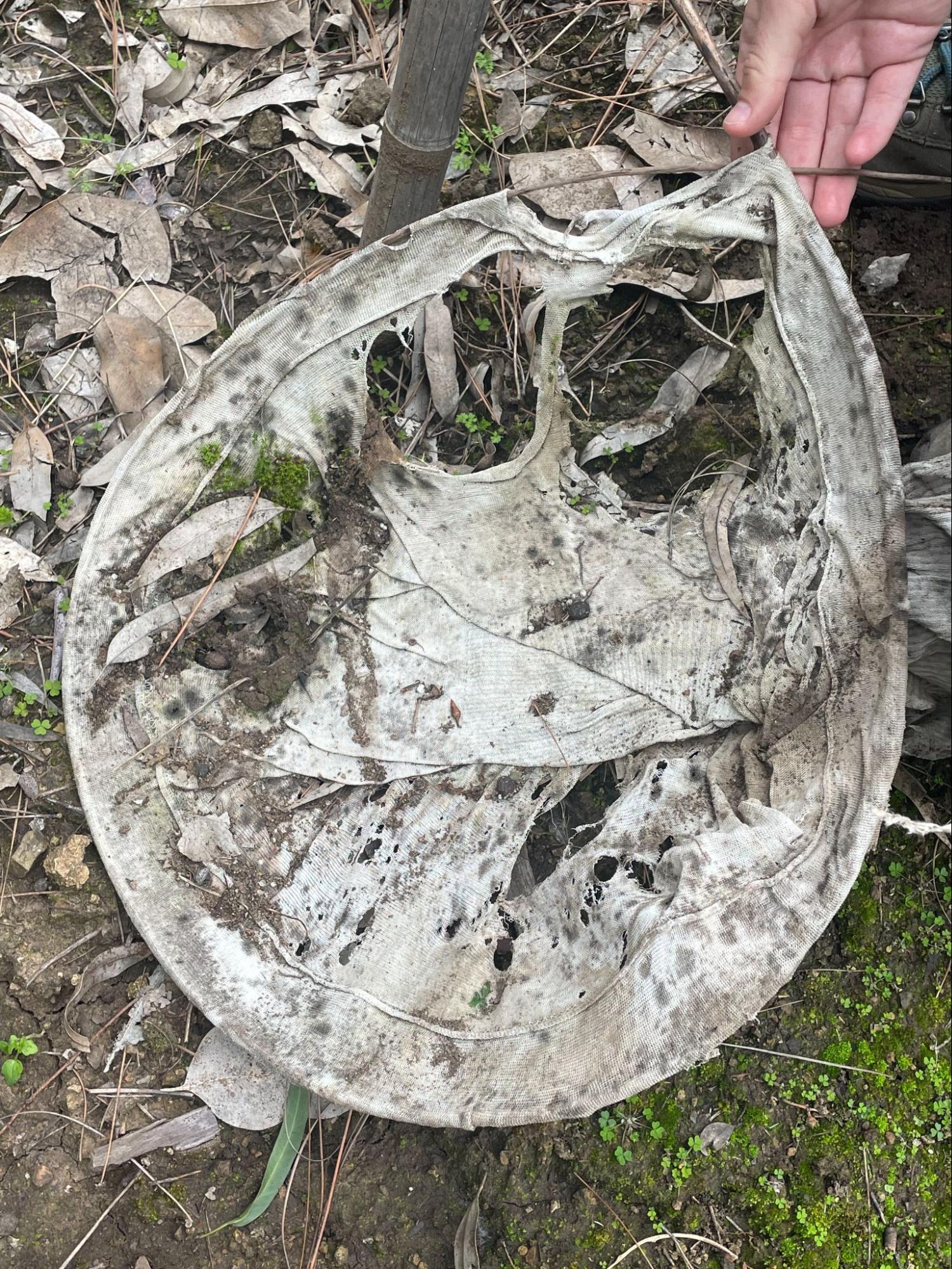 Decomposed viscose prototype base on the ground